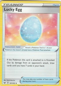 Lucky Egg Trainer 167/202 Pokemon Sword & Shield - Picture 1 of 2