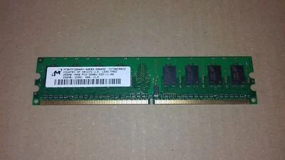256MB PC2-3200U RAM PC Micron MT8HTF3264AY-40EB3 DDR2 DIMM 240pins 400MHz CL3 - Imagen 1 de 2