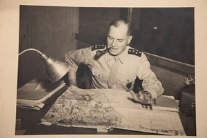 TIRAGE PHOTO ARGENTIQUE tampon S.C.A. CIRCA 1943 MARECHAL JUIN 17X22cm - Picture 1 of 2