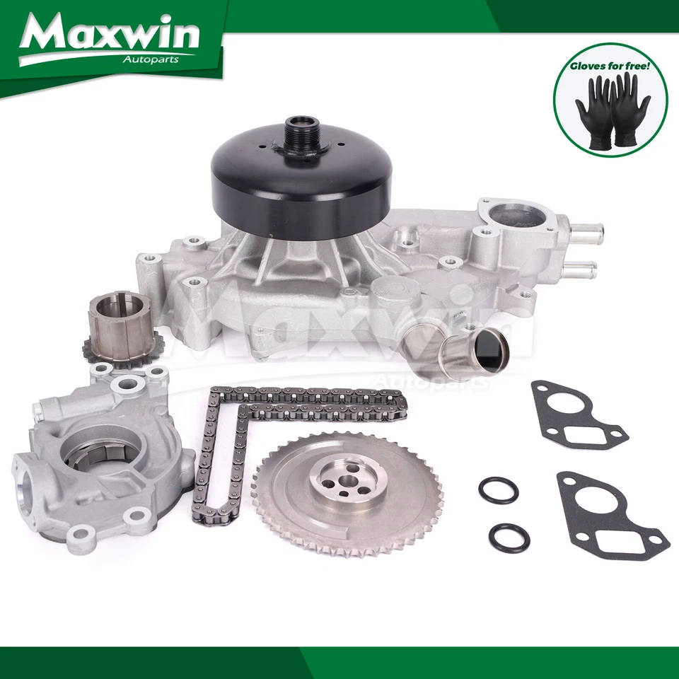 Kit de cadena de distribución bomba de agua de aceite apta para Chevry Silverado Express GMC Savana Sierra Foto 1 de 4