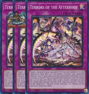 Yugioh! 3x Terrors of the Afterroot PHNI-EN079 super selten 1. Auflage NM - Bild 1 von 1