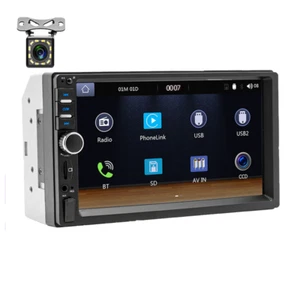 Kamera Touchscreen 7" FM Autoradio Stereo Mirror Link CarPlay Android Auto 2 DIN - Bild 1 von 18