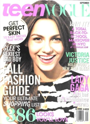 Teen Vogue Magazine Victoria Justice Fall Fashion Lady Gaga Perfect Skin 2010 Foto 1 de 4