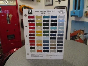 PAINT COLOUR REFERENCE 1970/72 FIAT AUTOMOTIVE  PAINT CHIPS SAMPLE - Picture 1 of 3
