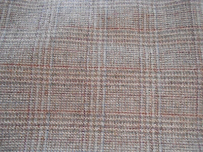 New Piece (Remnant) Cashmere Check/Plaid Fabric 47in L  x 48in W - Image 1 of 3