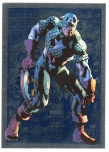 MARVEL 2014 MARVEL UNIVERSE SAPPHIRE BASE PARALLEL 82 CAPTAIN AMERICA - Picture 1 of 2