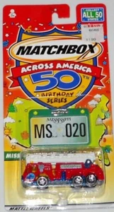 MATCHBOX ACROSS AMERICA 50TH BIRTHDAY SERIES MISSISSIPPI EXTENDING LADDER FIRE - Picture 1 of 1