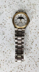 Vintage Pierre Cardin Mondphase Kalender Quarz Armbanduhr *ohne Batterie* - Bild 1 von 8