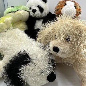 Ganz WEBKINZ Plush Lot (5) Golden Retriever, Cheeky Dog, Cat Frog, Panda NO CODE - Picture 1 of 21