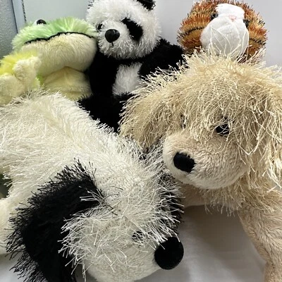 Ganz WEBKINZ Plush Lot (5) Golden Retriever, Cheeky Dog, Cat Frog, Panda NO CODE - Image 1 of 4