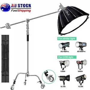 Heavy Duty C Stand + Aputure Light Dome III for 120d II 300d II 300x Godox VL150 - Picture 1 of 9