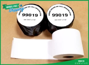 99019 Paper Thermal Rolls LabelWriter Dymo Compatible Twin Turbo XL Duo Adhesive - Picture 1 of 5