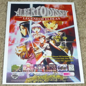Albert Odyssey 1996, anuncio/póster impreso vintage, Sega Saturn, arte promocional - Imagen 1 de 1