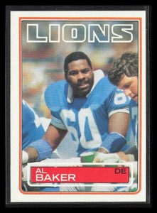 Al Baker 1983 Topps #59  Detroit Lions