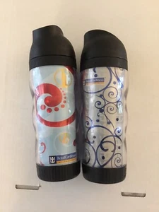 Royal Caribbean International Lot of 2 Coca Cola Tumbler Red Gold, Blue Silver - Picture 1 of 2