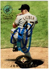 Jon Lieber Autograph 1995 Topps Stadium Club Select Auto Card PIRATES CUBS