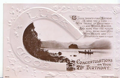 Greetings Postcard - Congratulations On Your 21st Birthday - Real Photo   MB1688 - Image 1 of 2