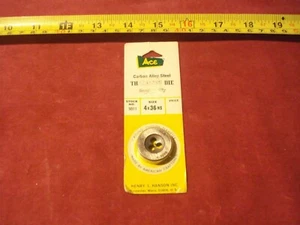 (0350.) Troquel redondo de 1" 4 - 36 NS ACE Hanson 9011 hecho en EE. UU. - Imagen 1 de 1