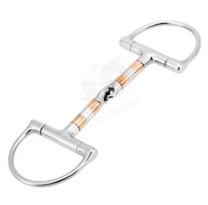 D Ring Snaffle Bit Horse Riding with Copper Roller Stainless Steel Top Quality - Picture 1 of 4