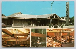 Clearwater FL Florida Pelikan Restaurant und Lounge Postkarte - Bild 1 von 2