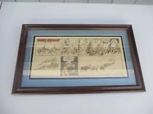 RICK O’SHAY (and HIPSHOT) 1970 Chicago Tribune Comic Strip by Stan Lynde Framed - Foto 1 di 7