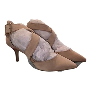 Sole Society beige Adobe Kid hochhackige Wildleder-Riemchenpumps Damengröße 8 neu im Karton - Bild 1 von 9