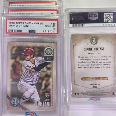Graded 2018 Topps Gypsy Queen Shohei Ohtani #89 RC 3MVP 50/50 CLUB  - Image 1 of 2