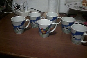 6 Cups Ceramic Milk Coffee Vintage Pet Collection - Picture 1 of 6