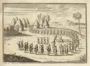 Negro circumcision ceremony near St Louis, Senegal. LABAT 1745 old print - Picture 1 of 1