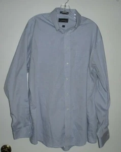 Arrow Mens Long Sleeve Shirt Sz 17-34/35 Wrinkle Free Pinpoint Blue Made in USA - Picture 1 of 3