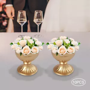 10* Flower Vases Tabletop Centerpieces Flower Trumpet Vases Wedding Party Supply - Picture 1 of 20