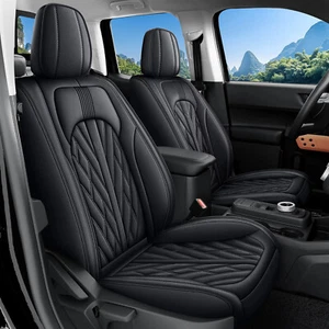 Car PU Leather 5-Seat Covers Pick-up Truck Full Set For Ford Maverick 2022-2025 - Picture 1 of 8