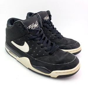 Nike Air Flight Classic Mid Mens Size 8 Black White Leather Sneaker Shoes 414967 - Picture 1 of 12