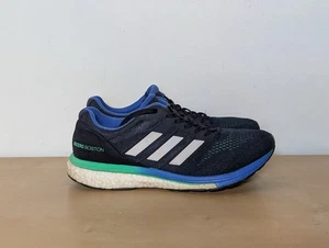Adidas Adizero Boston 7 UltraBoost Legend Ink Blue Lime Shoes BB6536 Men’s Sz 9 - Picture 1 of 8