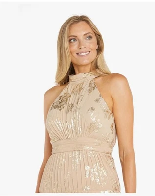 R & M Richards Dress Champagne Size 16 Style #6624 Org Price $150.00 *NWT* - Image 1 of 4