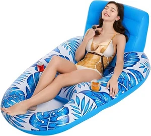 Pool Lounger Floats,Pool Rafts for Adults Large Recliner Tanning Lounge Chair... - Picture 1 of 6