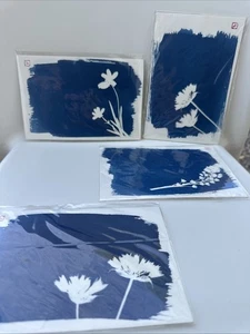 Cyanotypie Vintage Postkarten Lot 4 - versiegelt und neu - Blume - Marke Strathmore - Bild 1 von 8