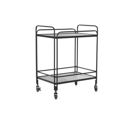 Mueble Camarera DKD Home Decor Negro Metal Cristal 60,5 x 40,5 x 75,5 cm - Imagen 1 de 4