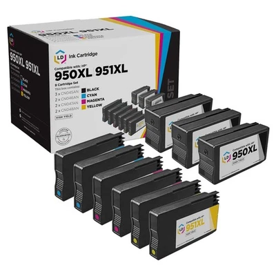 Repuesto Tinta Compatible para HP 950XL y 951XL HY (3 Negro, 2 C, 2 M, 2 Y, 9-Pk) Foto 1 de 4