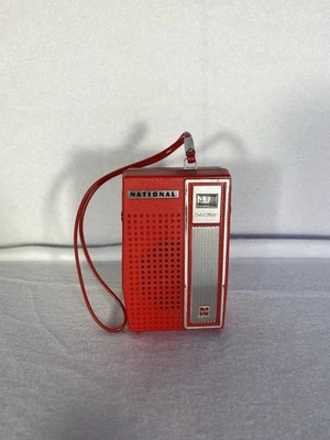 National Panasonic Transister Radio Red 1970s Vintage Working W/ Original Case - image 1 of 4