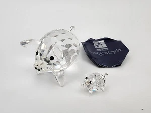 Statuine di maiale in cristallo Swarovski • Set di 2 - Foto 1 di 10