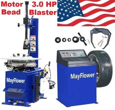 Mayflower 3.0 HP Tire Changer Wheel Changers Machine Combo Balancer Rim 950 680 - Image 1 of 4