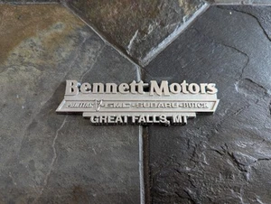 Bennett Motors Pontiac GMC Subaru Buick Great Falls Montana Dealer Emblem Badge - Picture 1 of 2
