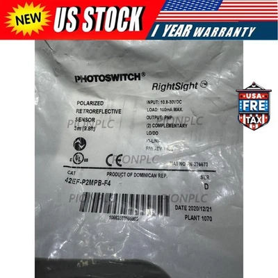 New Sealed Allen Bradley 42EF-P2MPB-F4 RightSight Photoelectric Sensor - Image 1 of 4