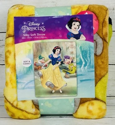 Disney Princess Throw Blanket 46"x60" Multicolor Sing A Song Silky Soft NEW - Image 1 of 4