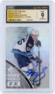 Mark Scheifele Jets Signed 2011-12 Upper Deck SP #RFX30 CGC 9/10 Rookie Card - Picture 1 of 3
