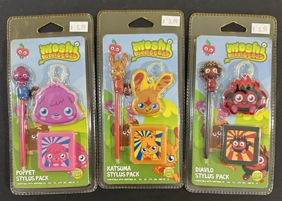 Moshi Monster: Set de 3 paquetes de lápices Nintendo DS: Katsuma, Poppet y Diavlo: Nuevo en paquete Foto 1 de 4