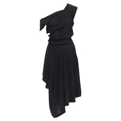 Vestido Pañuelo Comme Des Garcons Tejido Acetato Angular Drapeado Mujer Talla B 42 Foto 1 de 4