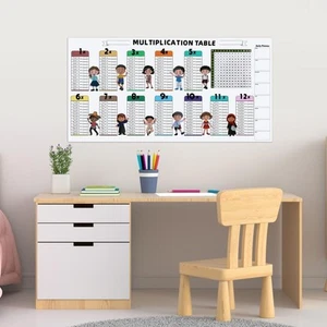 Dry Erase Multiplication Sheet Times Table Chart for Kids Student Classroom - Picture 1 of 7