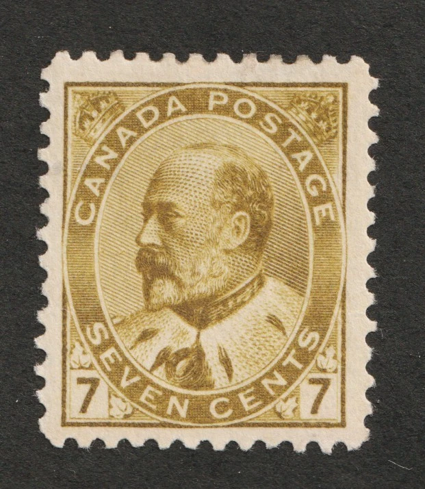 1903 Canada Sc# 92 - 7¢ KEVII - MH vf Cv$225.00 USD - Image 1 of 1